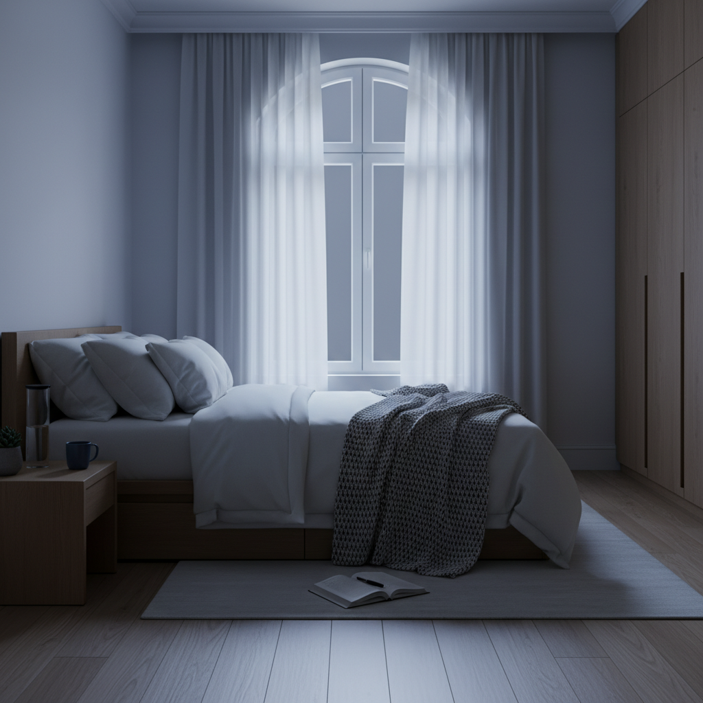 Luz de luna entrando por una ventana